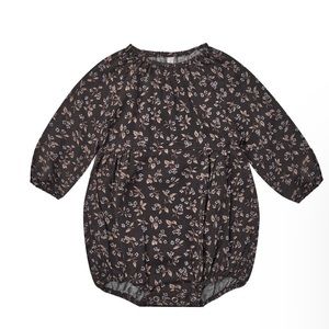 Rylee + Cru Long Sleeve Bubble Romper | Dark Floral. 0-3 months. NWOT